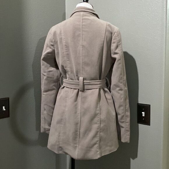 Jack by BB Dakota Neutral Soft Fuzzy Jacket Button and Tie Waist - Picture 5 of 11